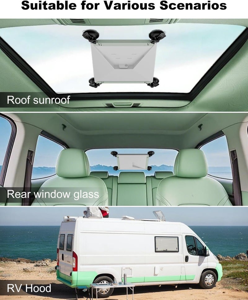 Mwin Starlink Mini Mount - Suction Cup for Starlink Mini Accessories Car Sunroof Mechanicals - Strong Suction Cup Roof Window Mount for Stable Satellite Signal in RVs, and Road Trips (Light Green) - Image 5